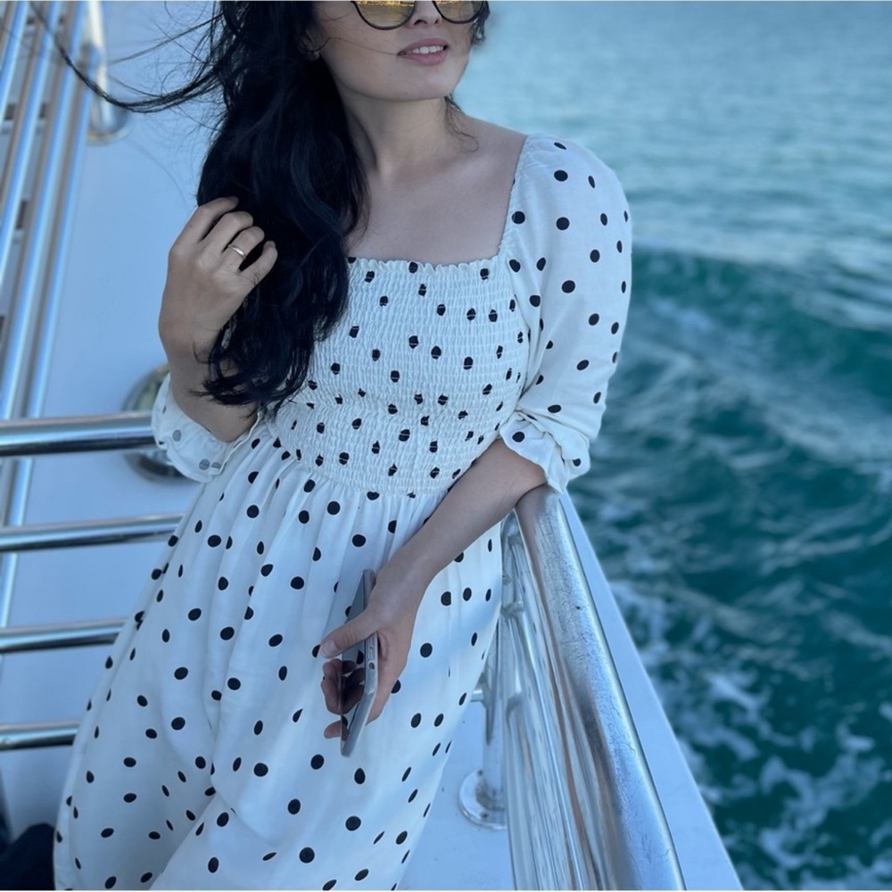 Elegant Polka Dot Dress
Open for offers